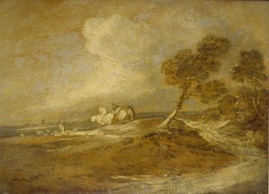 Un paysage avec des cavaliers - Thomas Gainsborough