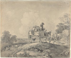 Conducteur avec des veaux dans une charrette de campagne - Thomas Gainsborough