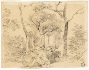 Gainsborough dessinant dans les bois - Thomas Gainsborough