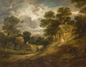 Paysage avec une Chaumière et une Charrette, 1786 - Thomas Gainsborough
