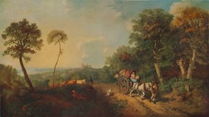 Paysage avec charrette de marché - Thomas Gainsborough