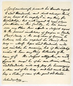 Lettre de Thomas Gainsborough à Lord Hardwicke - Thomas Gainsborough