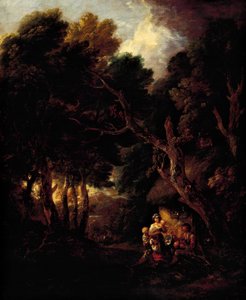 Fermier fumant la pipe devant la porte de sa cabane - Thomas Gainsborough