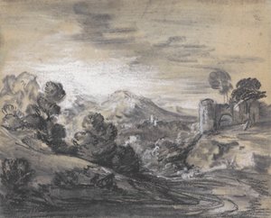 Paysage boisé avec château - Thomas Gainsborough