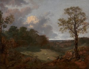 Paysage boisé avec un cottage et un berger - Thomas Gainsborough