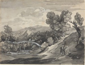 Paysage boisé en hauteur avec un pont
