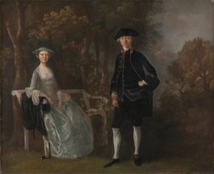 Lady Lloyd et son fils, Richard Savage Lloyd, de Hintlesham Hall, Suffolk - Thomas Gainsborough RA