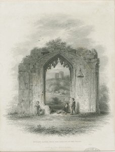 Château de Dudley - Le Donjon: gravure (vignettée), nd [?19e siècle] - Thomas Garner