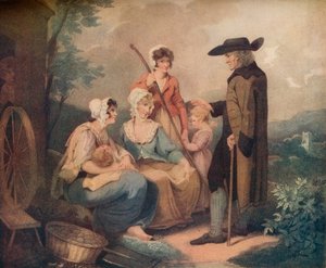 La porte du cottage, vers 1791 - Thomas Gaugain