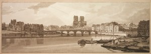Vue du Pont de la Tournelle et de Notre-Dame prise de l