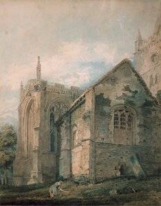 La maison charnelle ancienne, église de la Sainte-Trinité, Stratford-upon-Avon, 18e siècle - Thomas Girtin