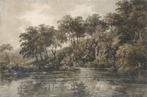 Arbres et étangs près de Bromley, Kent - Thomas Girtin