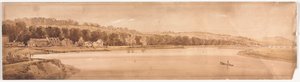 Vingt vues de Paris et des environs : Vue de Saint-Cloud et du Mont Calvaire prise du Pont de Sèvres - Thomas Girtin