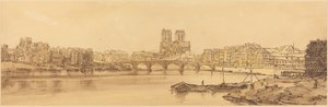 Vue du Pont de la Tournelle et de Notre-Dame prise de l