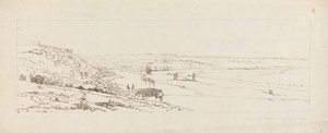 Vue des fontaines de Marly, et Saint-Germain-en-Laye vu au loin - Thomas Girtin
