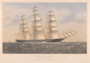 Clipper Ship Ambassador, A.1. 16 ans... William Lund Esquire & autres (propriétaires) William Walker Esquire (constructeurs)