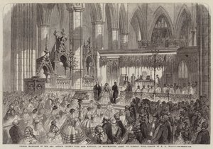 Mariage choral du révérend Arthur Thynne avec Mlle Kendall, à l