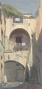 Une maison à Sorrente, milieu du 19e siècle - Thomas Hartley Cromek