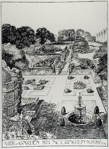 Vue du jardin, Broad Oak, Accrington, de 
