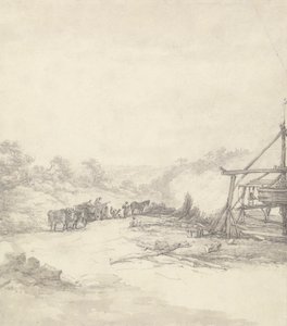 Déchargement des supports de fosse à Coalbrookdale - Thomas Hearne