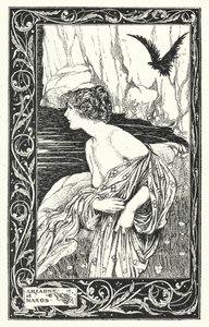 Ariane à Naxos (lithographie) - Thomas Heath Robinson