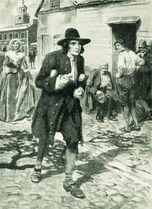 Benjamin Franklin arrivant à Philadelphie (litho) - Thomas Heath Robinson