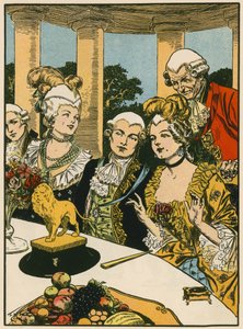 Lion de beurre de Canova (lithographie couleur) - Thomas Heath Robinson