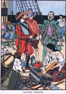 Trésor capturé (lithographie couleur) - Thomas Heath Robinson