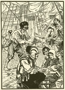 Nourrir les citoyens affamés (gravure) - Thomas Heath Robinson
