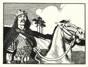 Roi Alfred (lithographie) - Thomas Heath Robinson