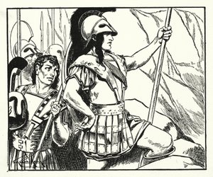 Léonidas (lithographie) - Thomas Heath Robinson