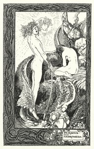 Persée et Andromède (lithographie) - Thomas Heath Robinson