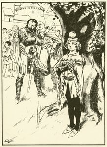 Le fils de Tell et la pomme (gravure) - Thomas Heath Robinson