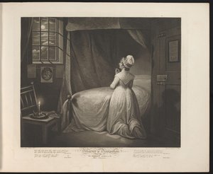 Servante modeste priant dans sa chambre - Thomas Hellyer
