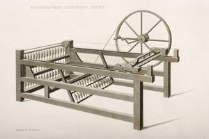 La Spinning Jenny, inventée par James Hargreaves en 1764, 1835 - Thomas Henry Nicholson