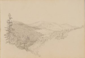 Kauterskill Clove du carnet de croquis de paysages et sujets animaliers, vers 1860-64 - Thomas Hewes Hinckley