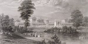 Vue du palais de Buckingham et de Marble Arch, depuis St. James