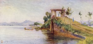 Hangchow, un pont sur la chaussée, Lac de l
