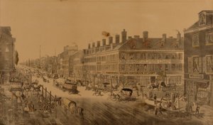Broadway, New York, 1836 (montrant le Webb