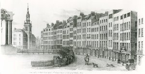 Côté sud de la cathédrale Saint-Paul, Londres, cimetière, église Saint-Austin et fin de Watling Street - Thomas Hornor