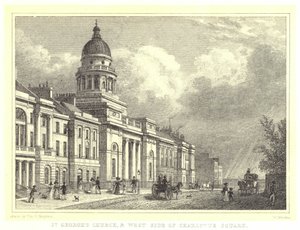 Église St George et côté ouest de Charlotte Square - Thomas Hosmer (after) Shepherd