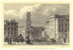 Église Saint-Étienne, depuis Howe Street - Thomas Hosmer (after) Shepherd