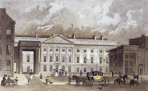 Gravure contemporaine de la nouvelle Monnaie royale, c.1830 - Thomas Hosmer Shepherd