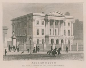 Apsley House, Hyde Park Corner, Londres, la résidence du Duc de Wellington - Thomas Hosmer Shepherd
