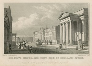 Chapelle de Belgrave et le côté ouest de Belgrave Square - Thomas Hosmer Shepherd