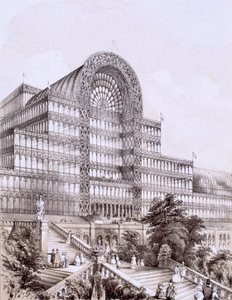 Palais de Cristal à Sydenham, la façade du Grand Transept - Thomas Hosmer Shepherd