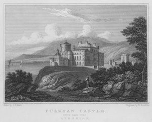Château de Culzean, vue sud-est, Ayrshire (gravure)