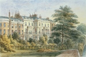 Façade est de la maison de Sir Robert Peel dans Privy Garden, 1851 - Thomas Hosmer Shepherd