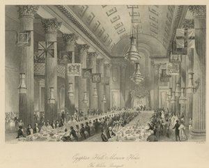 Salle égyptienne, Mansion House - Thomas Hosmer Shepherd