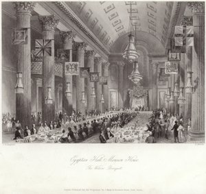 Salle Égyptienne au Mansion House pendant le banquet Wilson - Thomas Hosmer Shepherd